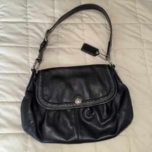 Authentic Vintage Coach Black Leather Soho Shoulder Bag